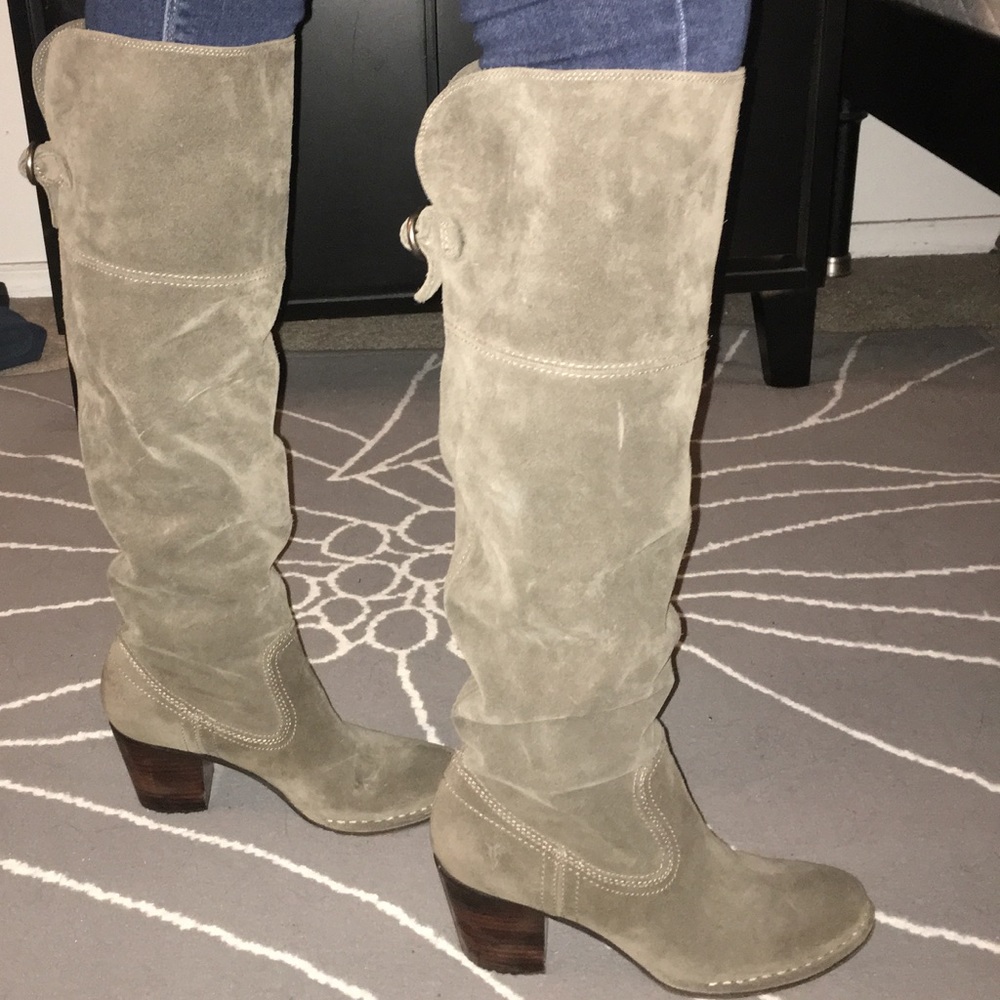 FRYE Suede Slouchy Boots